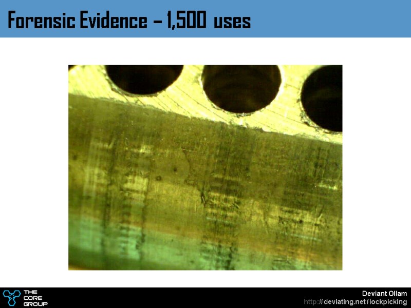 Forensic Evidence – 1,500 uses